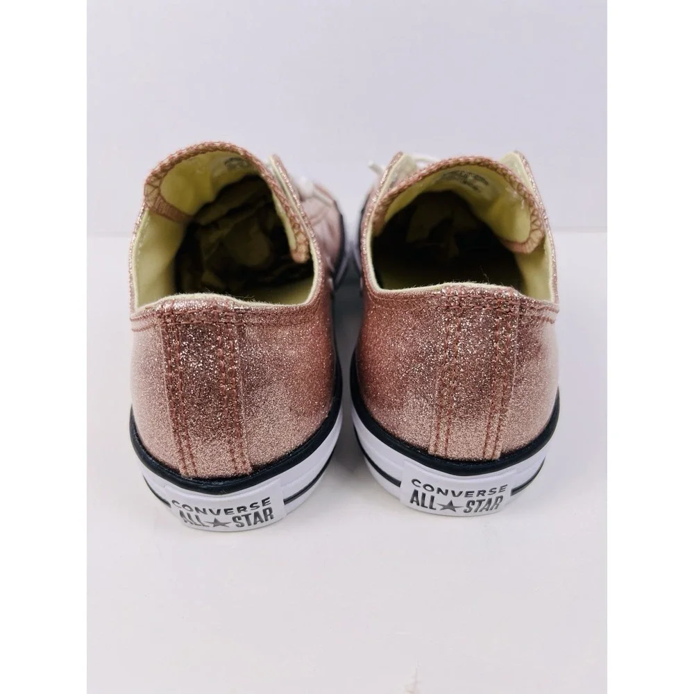 Converse Low Top Glitter Sneakers in Rose Gold - Picture 4 of 7